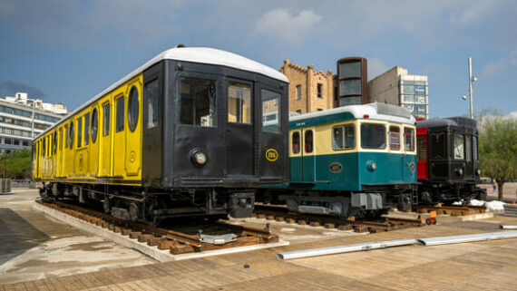 Exposició de trens centenaris del Metro de Barcelona