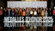 Foto de totes les persones i entitats guardonades amb les Medalles d'Honor de Barcelona 2025