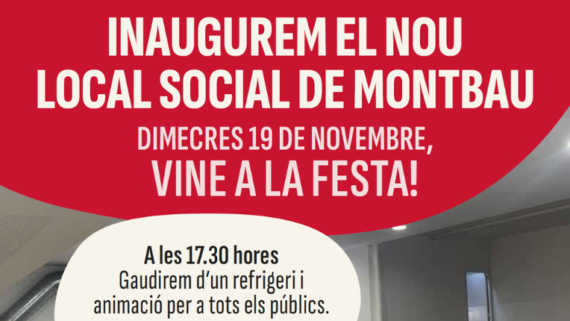 Inaugurem el nou Local Social de Montbau