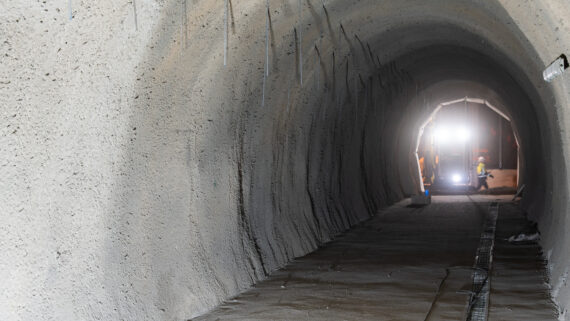 Treball de les tres noves galeries d'evacuació del Túnel de la Rovira