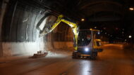 Treball de les tres noves galeries d'evacuació del Túnel de la Rovira