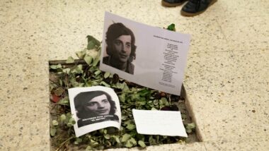 Altar commemoratiu a Salvador Puig Antich, l&#039;últim executat per garrot vil pel règim franquista, en una de les galeries de la Model. Autor: Àlex Losada.