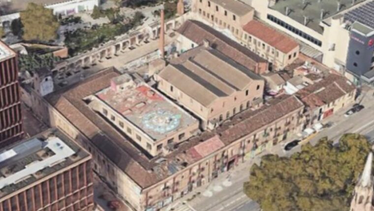 Recinte de L'Escocesa vist des de l'aire.