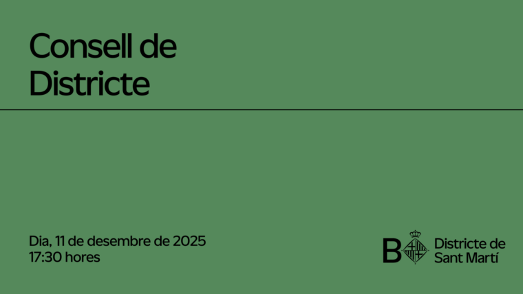 Cartell del Consell del Districte de Sant Martí