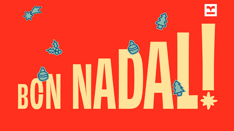 Imatge gràfica que anuncia les activitats de Nadal a les Biblioteques de Barcelona