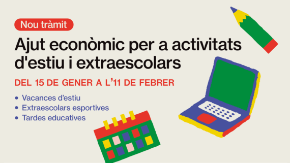 Nou tràmit per sol·licitar ajuts econòmics per a activitats d'estiu i extraescolars