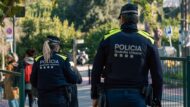 Una parella d'agents de la Guàrdia Urbana de Barcelona a Collserola