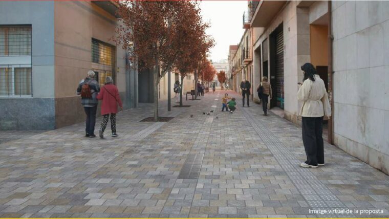 Render del projecte de reforma carrer de Sant Narcís i Roquetes